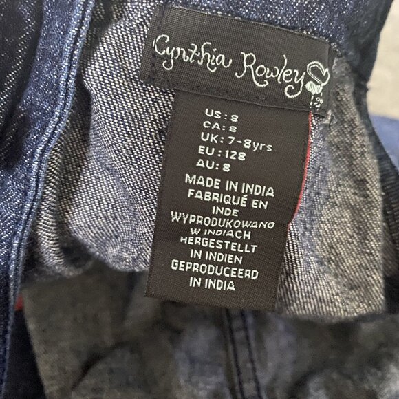 Cynthia Rowley Denim Apple Jumper Size 8 - Picture 4 of 5